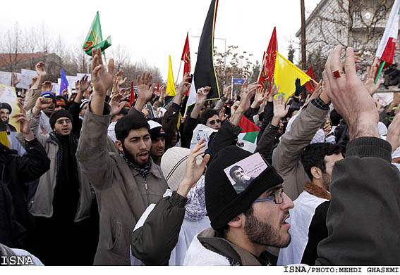 تجمع اعتراض‌آميز دانشجويان در مقابل سفارت اردن/مهدي قاسمي-ايسنا