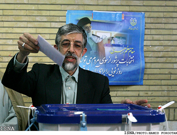 حضورحدادعادل در پاي صندوق راي/حميد فروتن-ايسنا