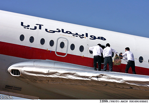 هواپيماي مسافربري سانحه ديده در فرودگاه مشهد / امين خسروشاهي - ايسنا