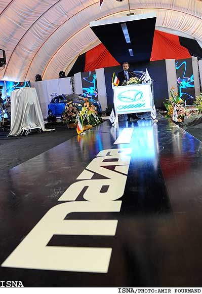 مراسم رونمايي از خودروي جديد مزدا 3 با حضور رييس مجلس/امير پورمند-ايسنا
