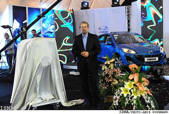 مراسم رونمايي از خودروي جديد مزدا 3 با حضور رييس مجلس/امير پورمند-ايسنا