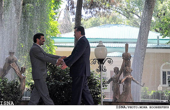ديدار احمدي نژاد با رييس جمهوري تاجيكستان/منا هوبه‌فكر-ايسنا