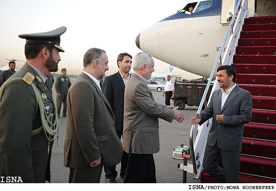 ورود رييس جمهور به تهران پس از سفر به سه كشور تركيه،تاجيكستان و چين/هوبه فكر