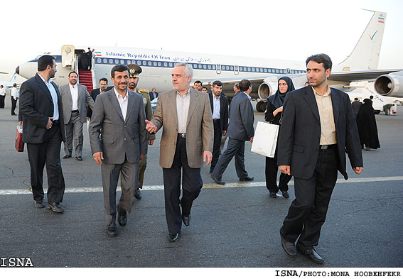 ورود رييس جمهور به تهران پس از سفر به سه كشور تركيه،تاجيكستان و چين/هوبه فكر