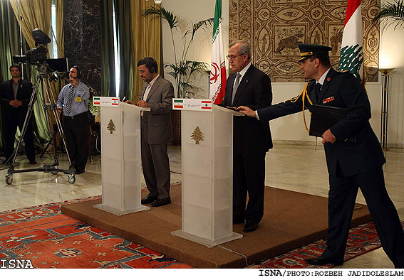 كنفرانس خبري رييس جمهور با ميشل سليمان/ روزبه جديدالاسلام