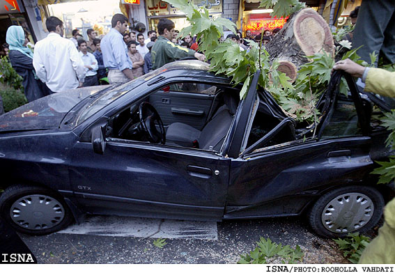 طوفان در مشهد حادثه‌ساز شد